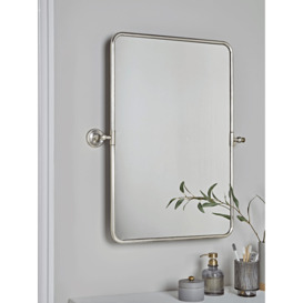 French Rectangle Wall Mirror - Antique Silver - thumbnail 1
