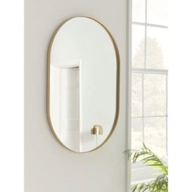 Slim Frame Oval Mirror - Soft Gold - thumbnail 1
