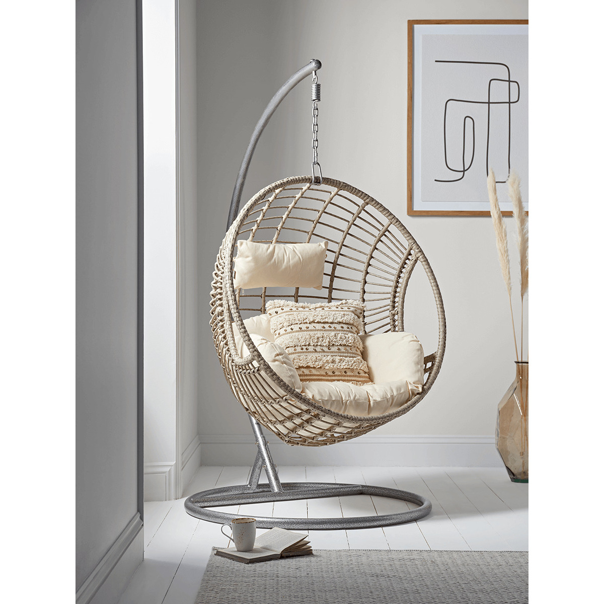 Indoor Outdoor Hanging Chair - Grey - image 1