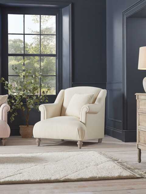 Artes Armchair - Soft Eau De Nil Wide Cotton Stripe - image 1