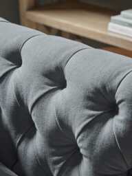 Sarnia Three Seater Sofa - Navy Opulent Cotton Velvet - thumbnail 4