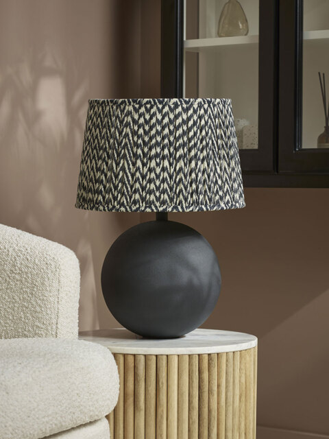 Black Chevron Table Lamp - image 1