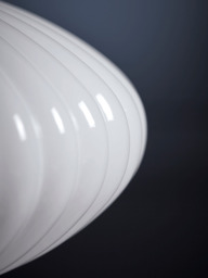 Fluted Milky Glass Pendant - Oval - thumbnail 4