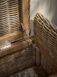 Round Rattan Storage Bench - Large - thumbnail 5