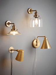Brass & Glass Wall Light - thumbnail 3