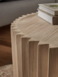 Wooden Ribbed Coffee Table - thumbnail 3