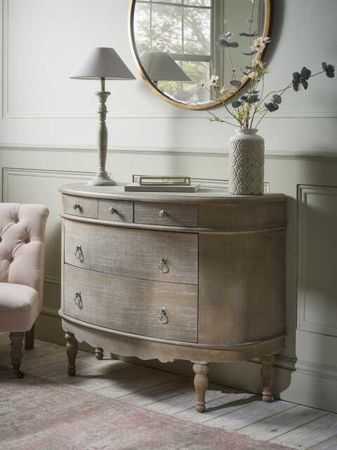 Rustic Curved Chest Of Drawers - image 1