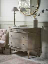 Rustic Curved Chest Of Drawers - thumbnail 1