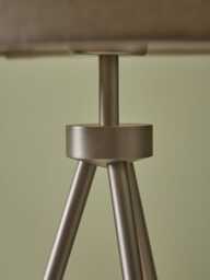 Brushed Silver Tripod Table Lamp - thumbnail 4