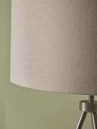 Brushed Silver Tripod Table Lamp - thumbnail 3
