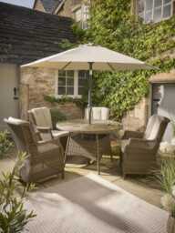 Ashcombe 4 Seater Parasol Dining Set - thumbnail 1