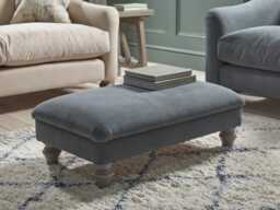 Assan Ottoman - Seashell Opulent Cotton Velvet - thumbnail 3