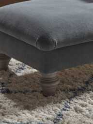 Assan Ottoman - Seashell Opulent Cotton Velvet - thumbnail 2