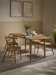 Weathered Oak Rectangle Dining Table - 6 Seater
