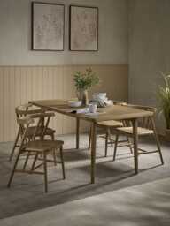 Weathered Oak Rectangle Dining Table - 6 Seater