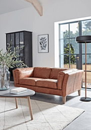 Tetbury Leather Sofa - Tan - thumbnail 2