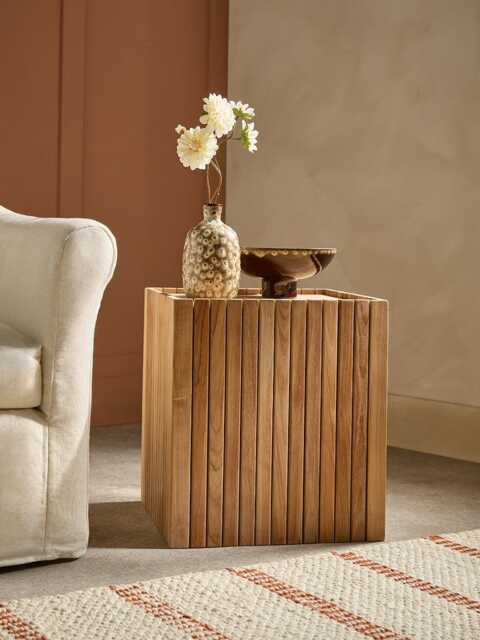 Teak Storage Table - image 1
