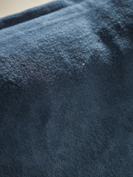 Velvet & Cotton Linen Rectangular Cushion Cover - Steel Blue - thumbnail 3