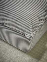 Umea Ottoman - Peony Wide Cotton Stripe - thumbnail 5