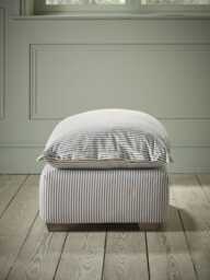 Umea Ottoman - Peony Wide Cotton Stripe - thumbnail 4