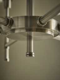 Lucian Six Arm Chandelier with Olive Scalloped Shade - thumbnail 5