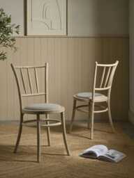 Spindle Back Wooden Dining Chair - Set of 2