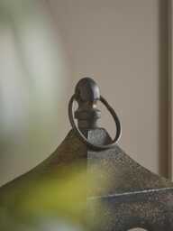 Indoor Outdoor Antiqued Metal Lantern - thumbnail 3