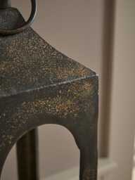 Indoor Outdoor Antiqued Metal Lantern - thumbnail 4
