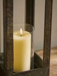 Indoor Outdoor Antiqued Metal Lantern - thumbnail 2