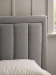Odin Slate Grey Velvet Bed - Double - thumbnail 2