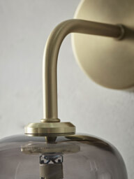 Smoked Ribbed Glass Wall Light - Rectangular - thumbnail 4