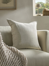 Cotton Linen Large Square Cushion Cover - Natural