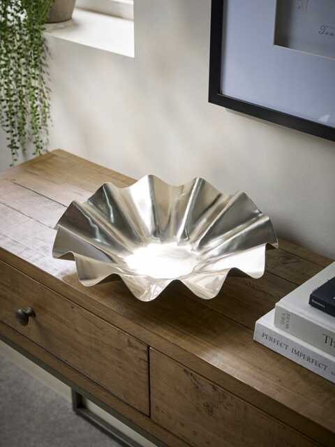 Statement Fluted Bowl - Steel Finish - image 1