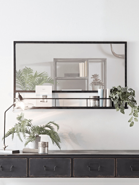 Industrial Landscape Shelf Mirror