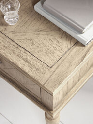 Geometric Parquet Single Drawer Bedside Table - thumbnail 4