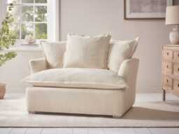Umea Love Seat - Peony Wide Cotton Stripe - thumbnail 3