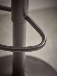 Two Faux Leather Counter Stools - Grey - thumbnail 4