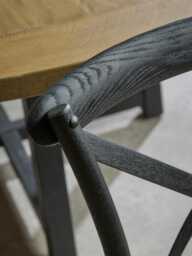 Black Oak Cross Back Dining Chair - Set of 2 - thumbnail 2