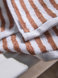 Cotton Striped Hand Towel - Maple - thumbnail 3