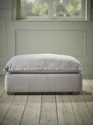 Umea Ottoman - Soft Eau De Nil Wide Cotton Stripe - thumbnail 3