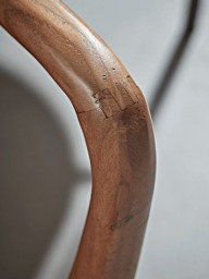 Ribbed Leather Armchair - Tan - thumbnail 4