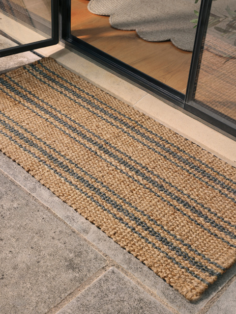Braided Jute French Stripe Doormat - Double - image 1