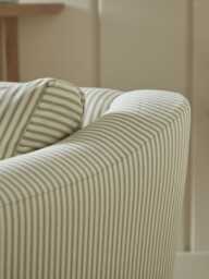 Geneve Love Seat - Mink Grey Opulent Cotton Velvet - thumbnail 3