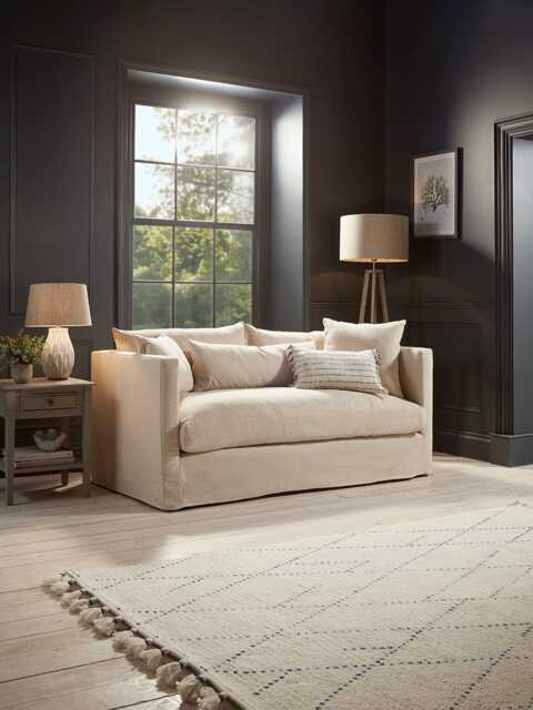 Colmar Three Seater Sofa - Taupe Cotton linen - image 1