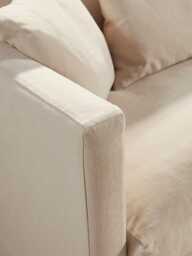 Colmar Three Seater Sofa - Taupe Cotton linen - thumbnail 2