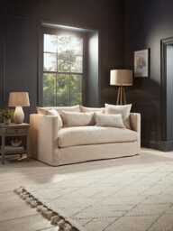 Colmar Three Seater Sofa - Taupe Cotton linen - thumbnail 1