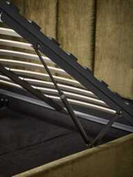 Ribbed Olive Velvet Bed - King - thumbnail 5