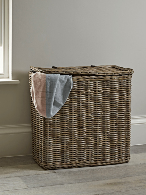 Rectangle Rattan Laundry Basket - image 1