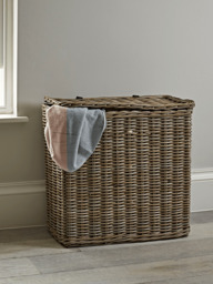 Rectangle Rattan Laundry Basket - thumbnail 1