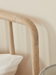 Bergen Oak Double Bed - Natural - thumbnail 3